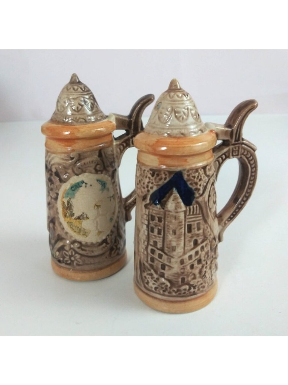 Vintage Beer Stein Ceramic Salt & Pepper Shakers Japan
